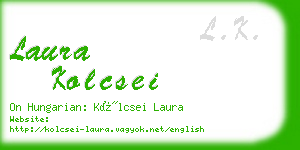 laura kolcsei business card